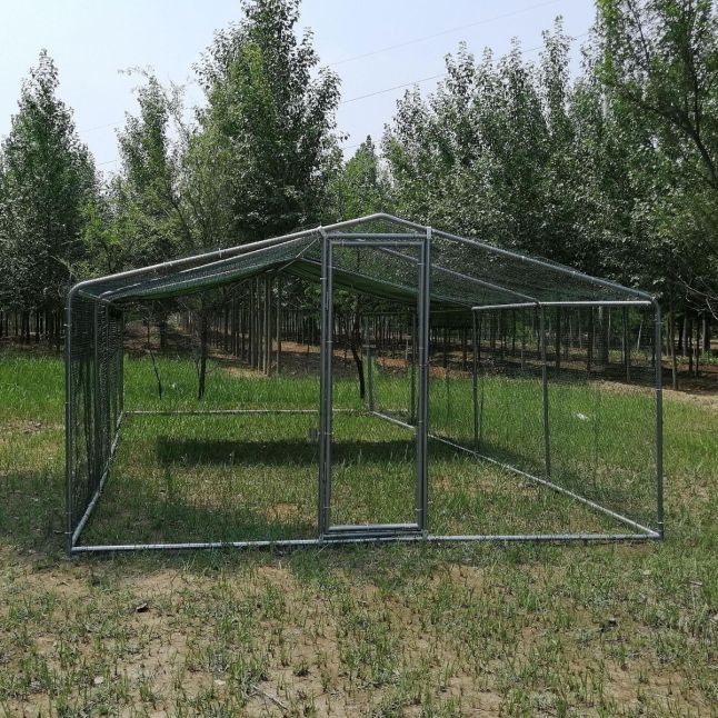 Parc à Poules - Enclos 24m² Ø38mm 8x3x2,25m - Acier Galvanisé