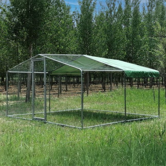 Parc à Poules - Enclos 12m² Ø38mm 4x3x2,25m - Acier Galvanisé