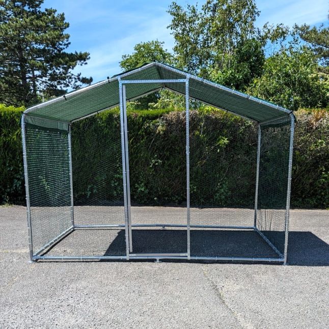 Parc à Poules - 6m² Ø38mm 2x3x2,25m - Acier Galvanisé avec bâche