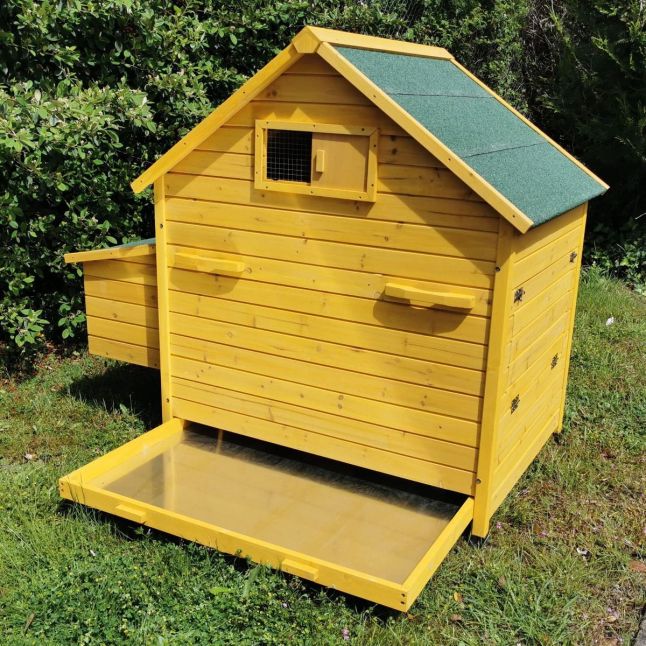 Poulailler Bassette XL toit shingle vert 6 à 8 poules