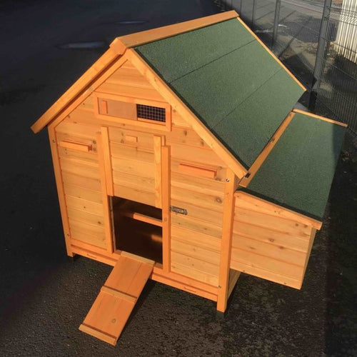 Poulailler Landais 6 à 10 poules toit shingle vert