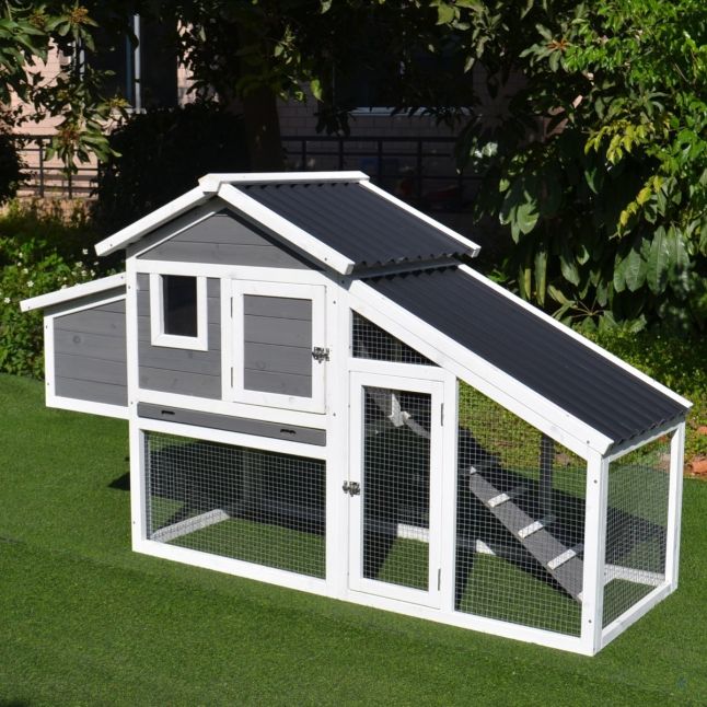 Poulailler Toit Plastique 2 à 4 poules toit plastique ondulé